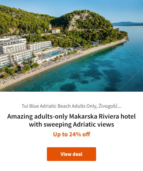 Amazing adults-only Makarska Riviera hotel with sweeping Adriatic views