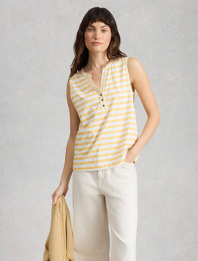Shop Nora Notch Stripe Vest