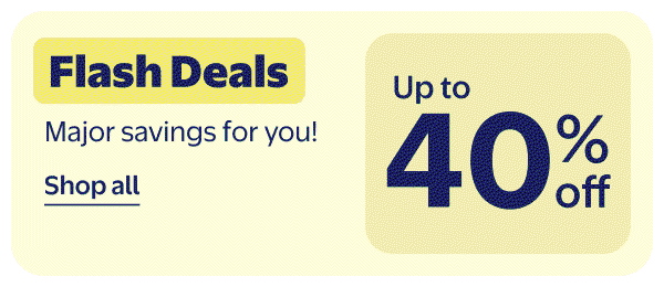 Up to 40% off - Flash Deals - Major savings for you!