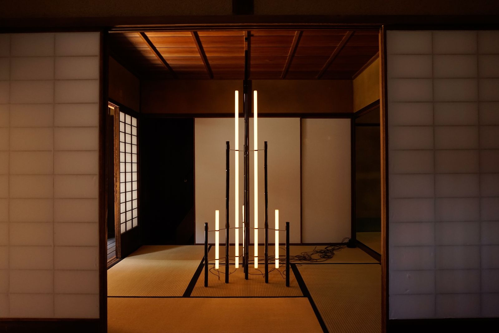 Michael Anastassiades lighting showcase in a machiya in Kyoto