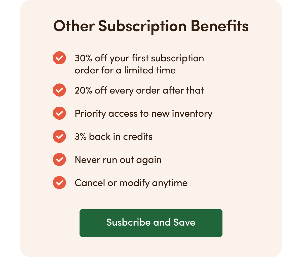 Other Subscription Benefits