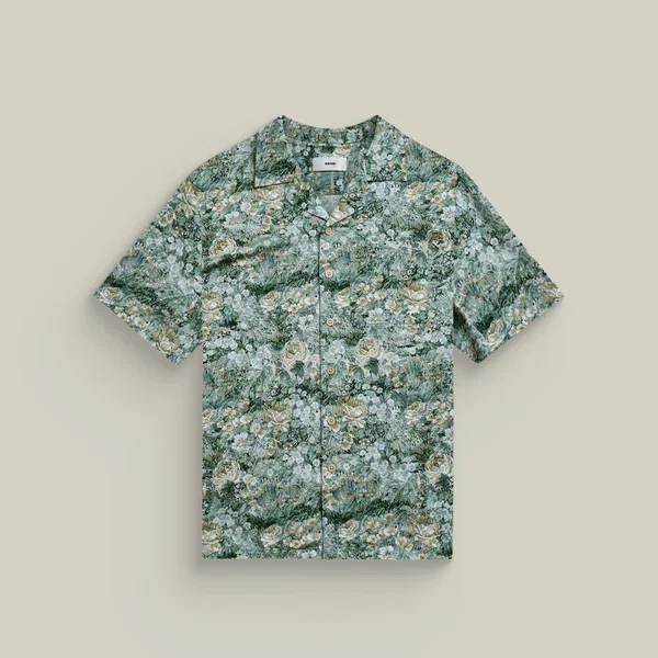 Stretch Cotton Camp Shirt Malibu Bloom