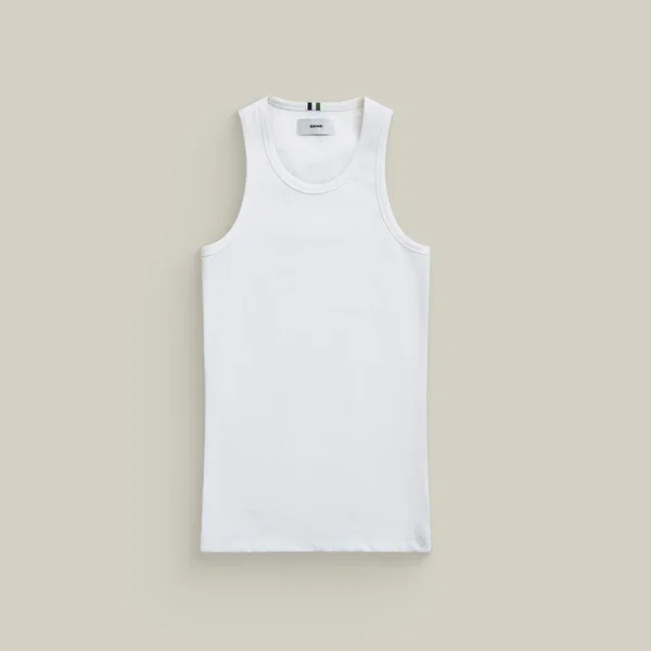 Cotton Ribbed Tank White