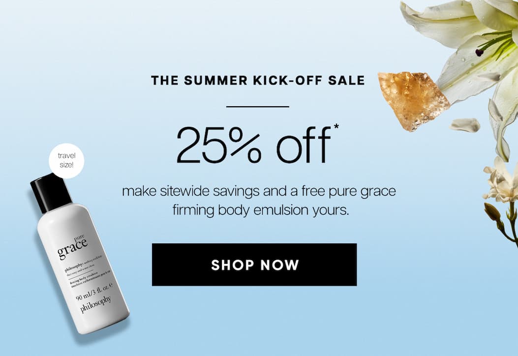 25% OFF + FREE PURE GRACE
