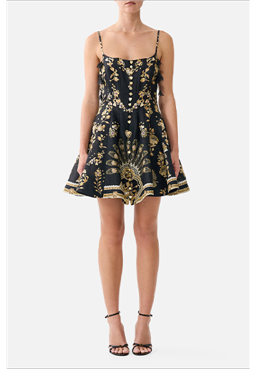 CORSET DRESS WITH SHORT FLARED SKIRT | TAURUS RISING