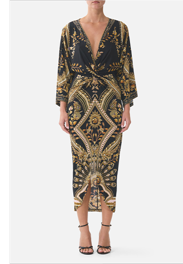 LONG SPLIT FRONT TWIST DRESS | TAURUS RISING