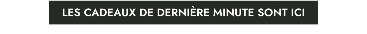 Les cadeaux de dernière minute sont ici