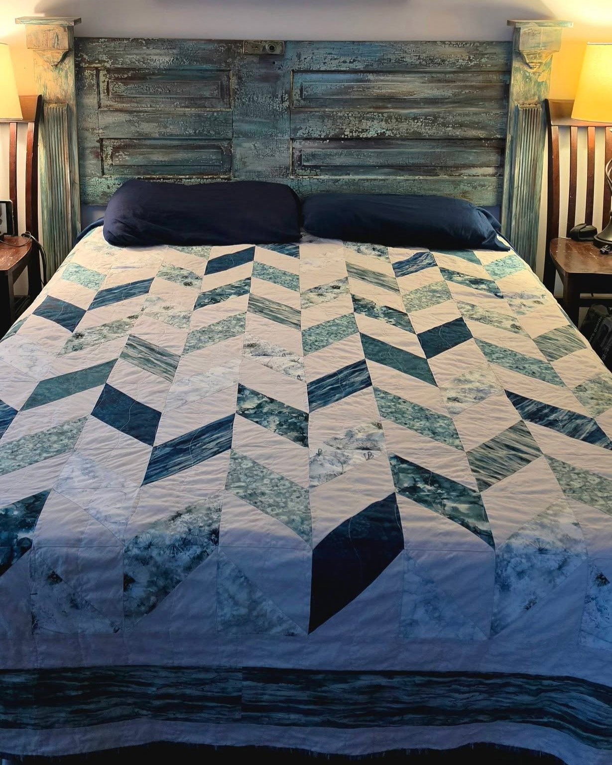 Herringbone quilt by Christi