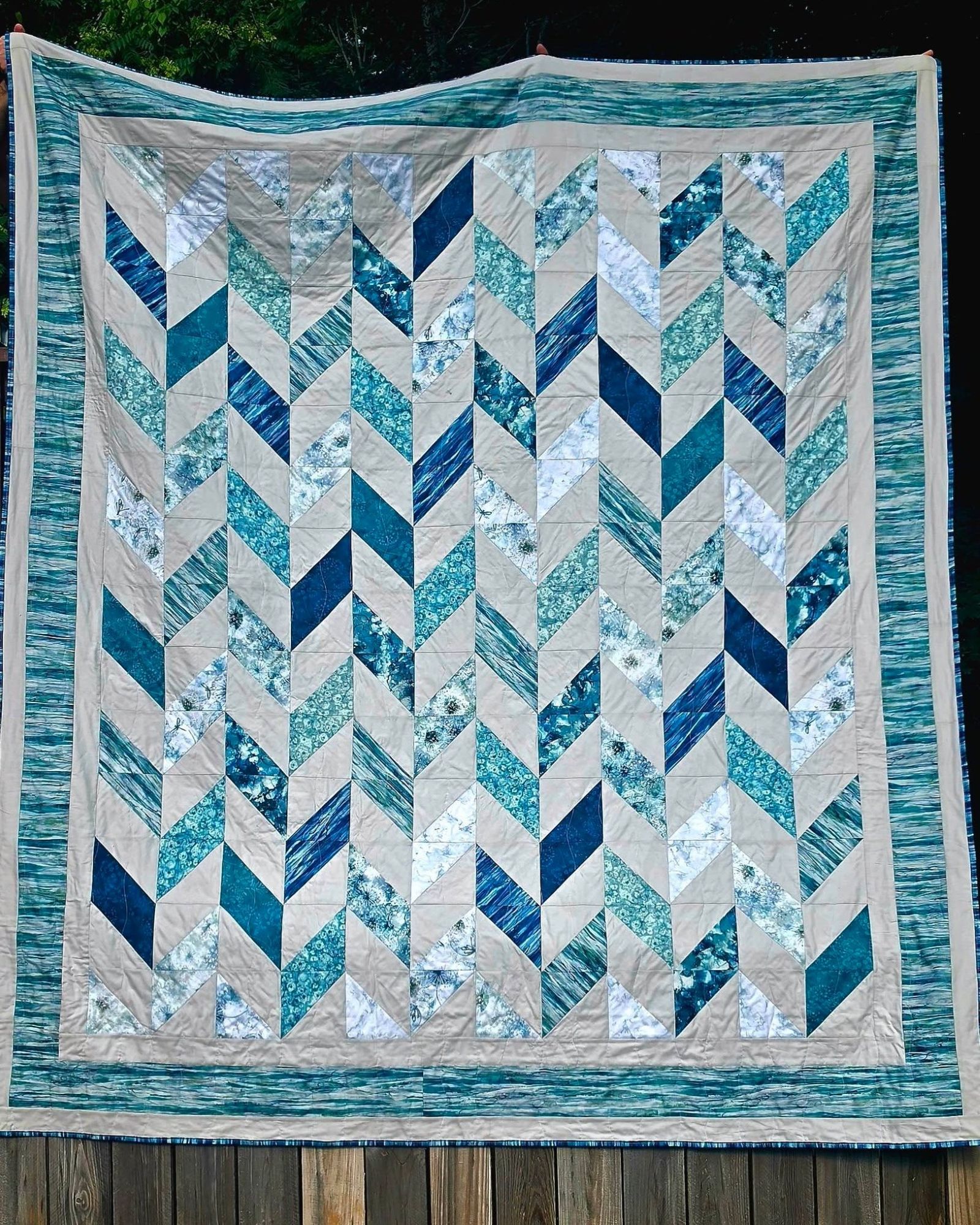 Herringbone quilt by Christi