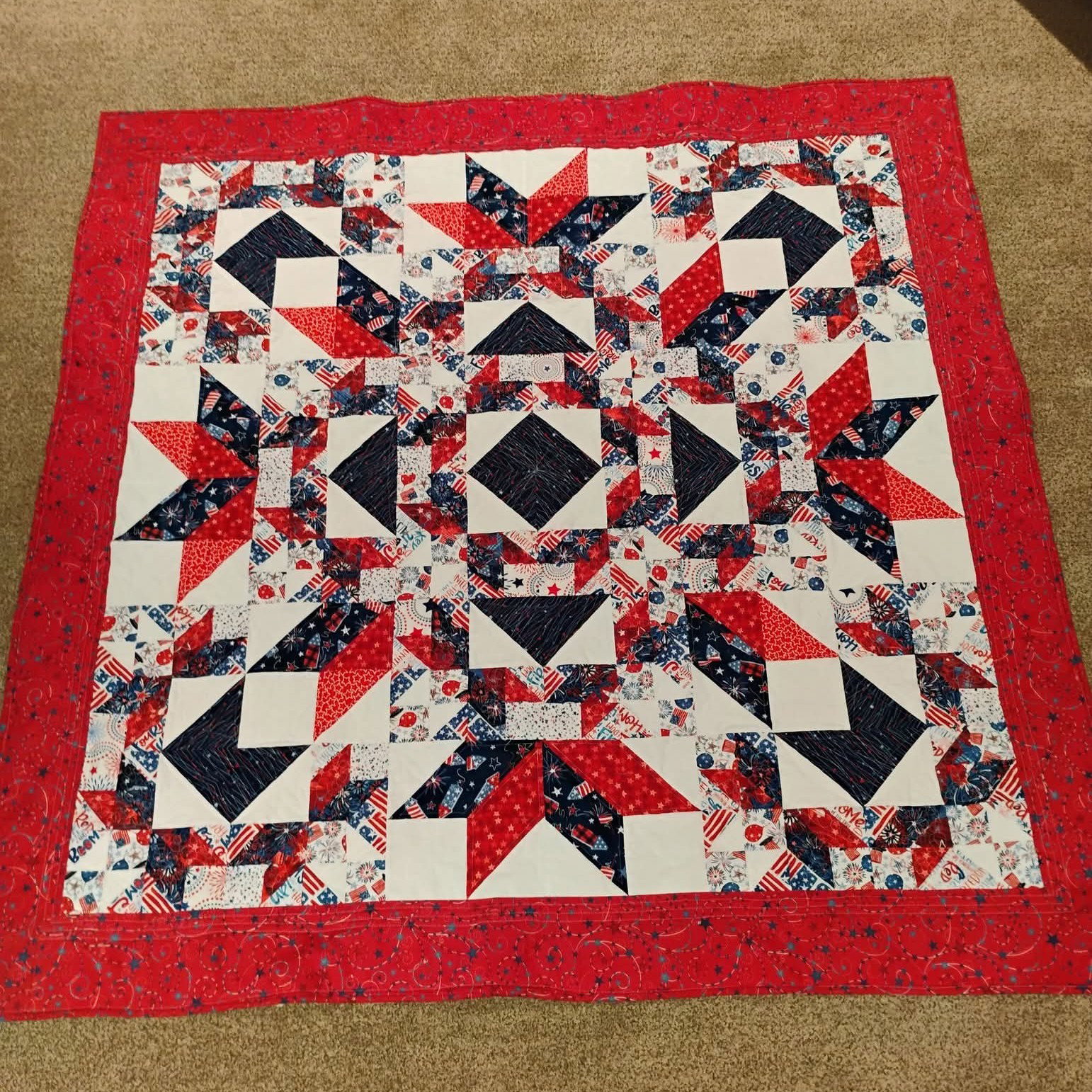 Twilight garden quilt by Terri