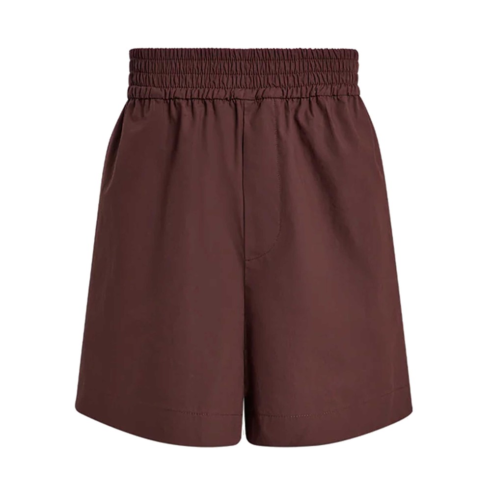Image of Morales Cotton Shorts - Brown Stone
