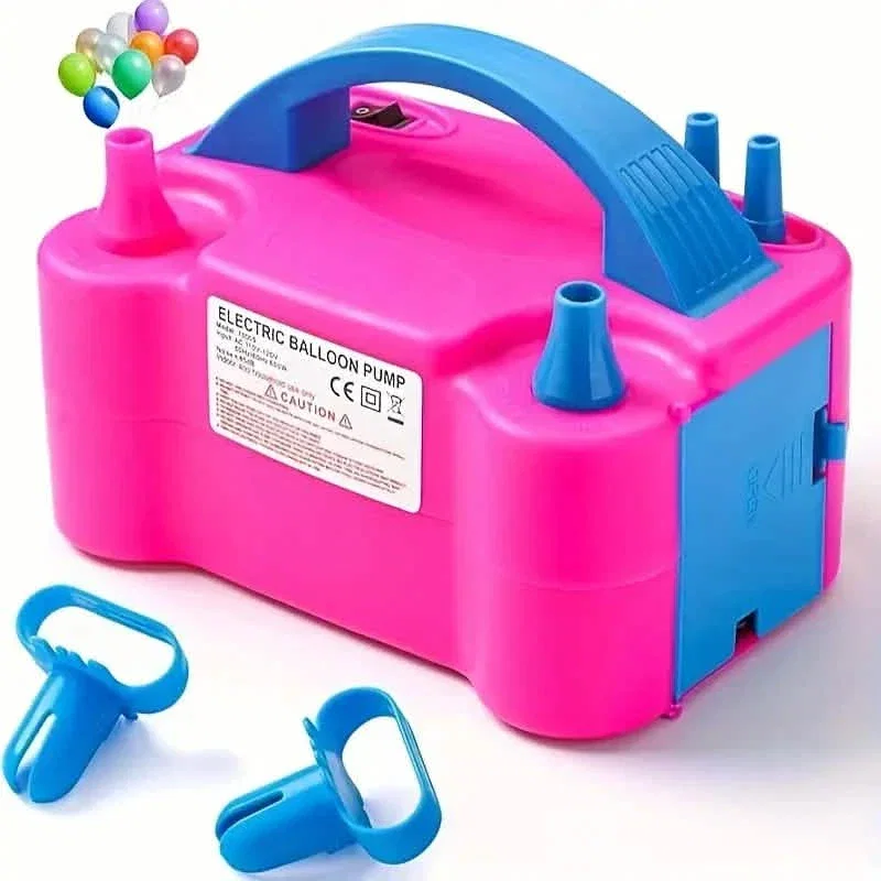 Image of Portable Dual Nozzle Electric Air Balloon Pump and Tying Tool