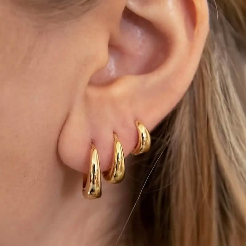 Image of 3-Pairs: Stylish and Simple Copper Earrings