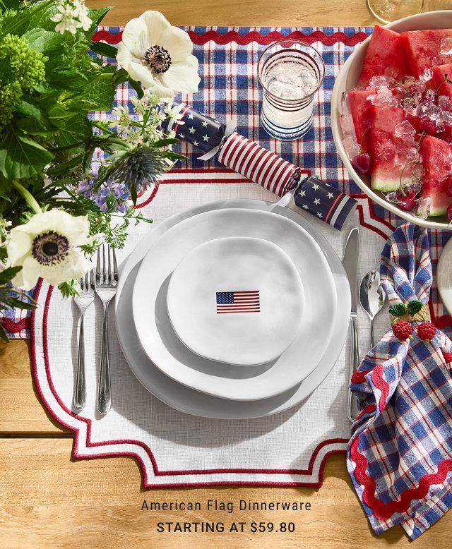 American Flag Dinnerware STARTING AT $59.80