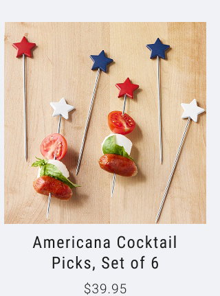Americana Cocktail Picks, Set of 6 $39.95