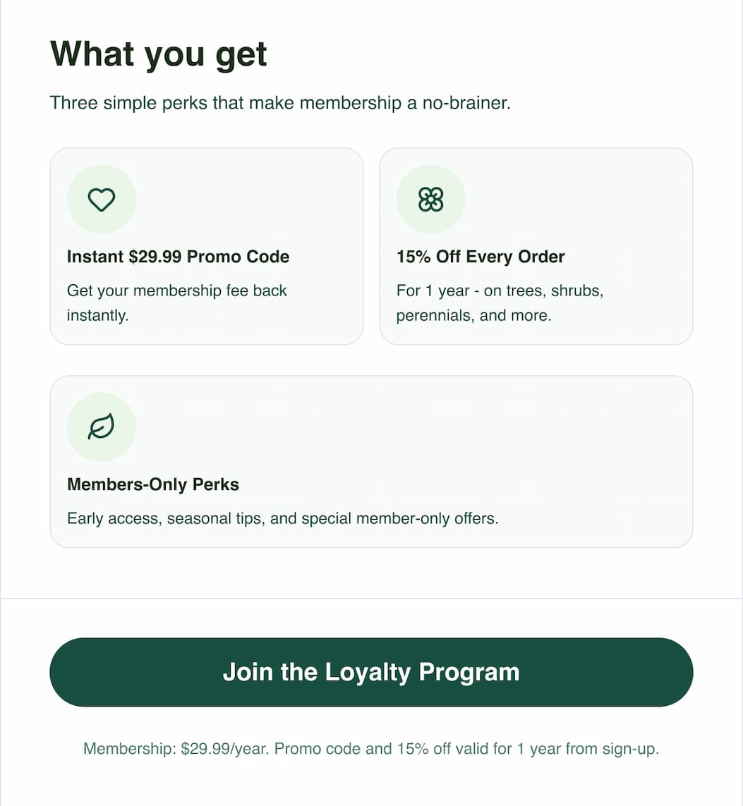 TN Nursery Loyalty Program