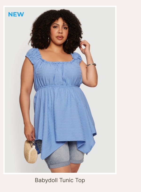 Shop Plus Size Babydoll Tunic Top