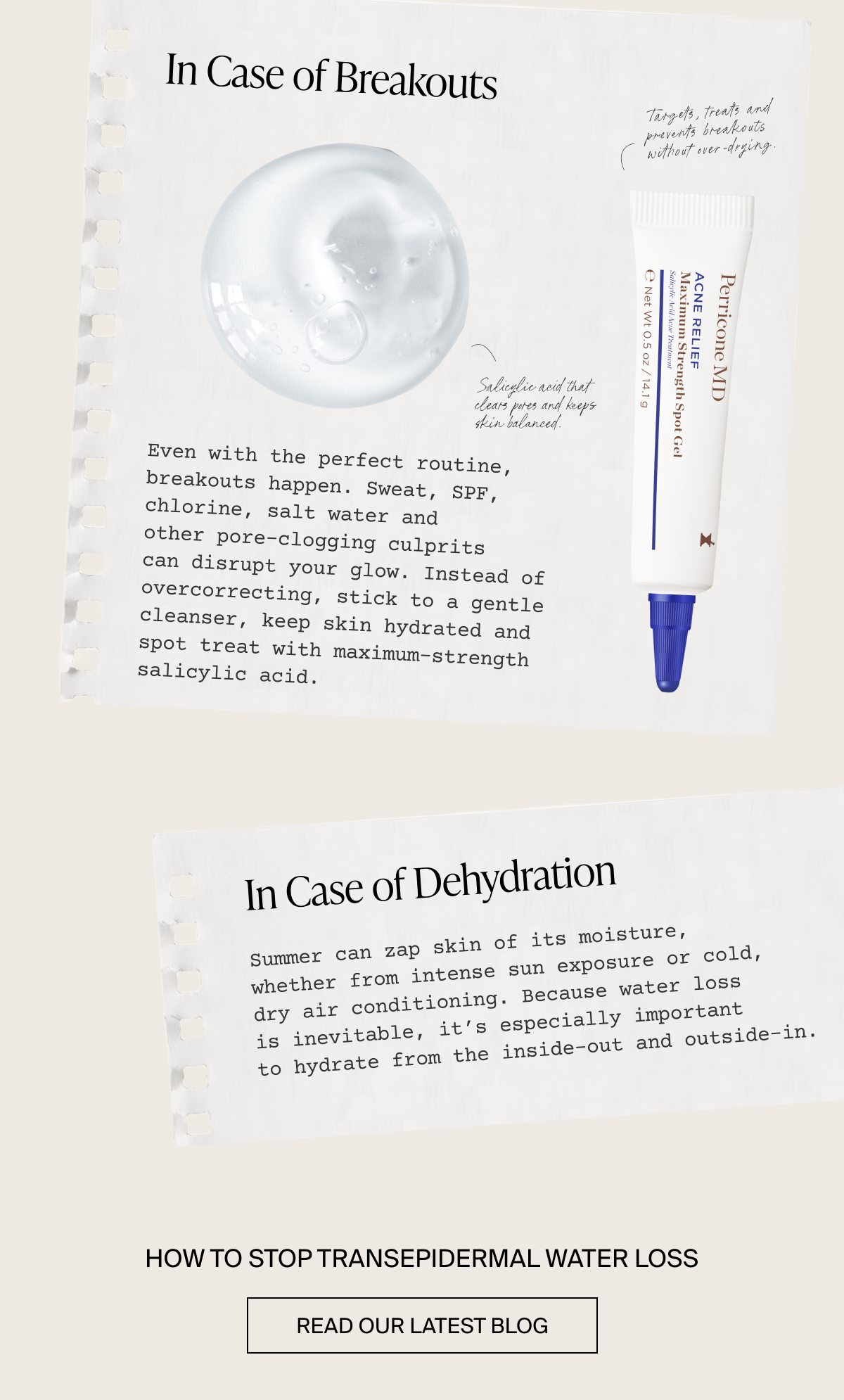 in case of breakouts