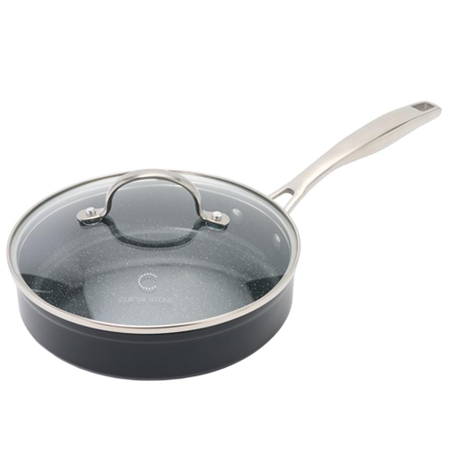 Curtis Stone Dura-Pan Ceramic 8" Sidekick Pan with Lid
