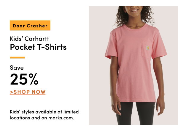 Door Crasher Kids' Carhartt Father's Day Pocket T-shirts Save 25%