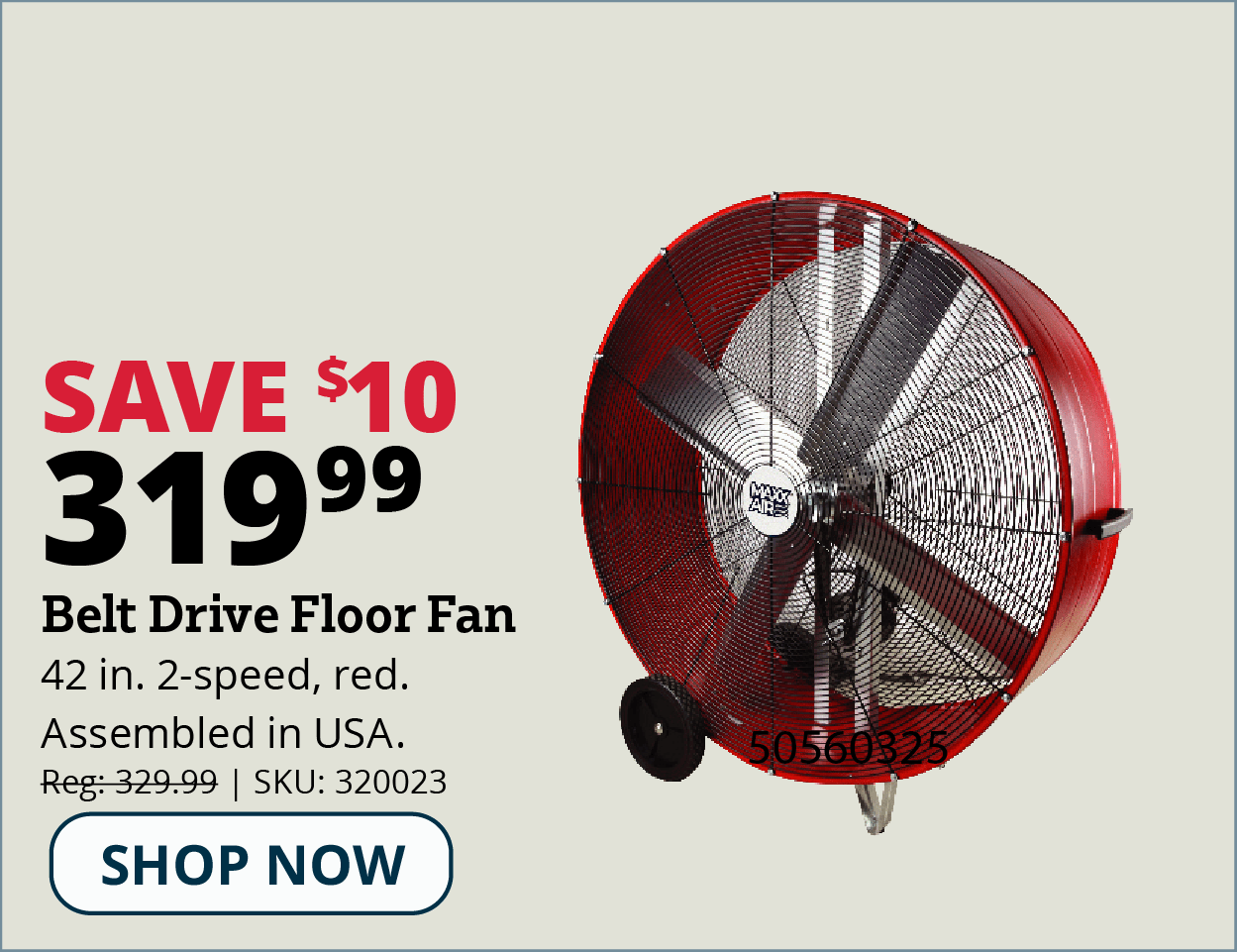 Belt Drive Floor Fan