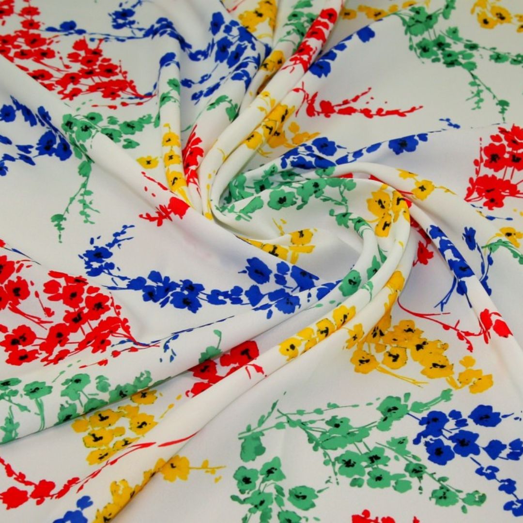 John Kaldor Liza Georgette Fabric White