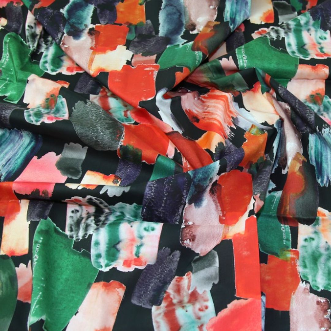 Lady McElroy Marlie Cotton Lawn Fabric Scarlet