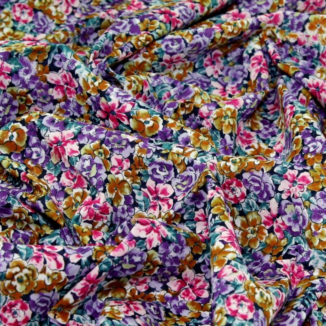 Deadstock Sea Island Cotton Voile Fabric Purple