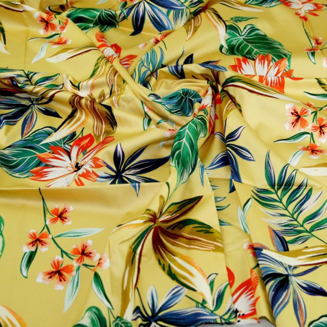 Deadstock Stretch Woven Cotton Sateen