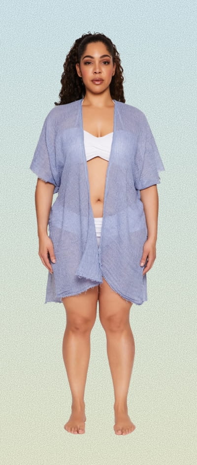 Shop Smocked Back Kimono