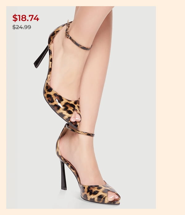 Shop Peep Toe Ankle Strap High Heels