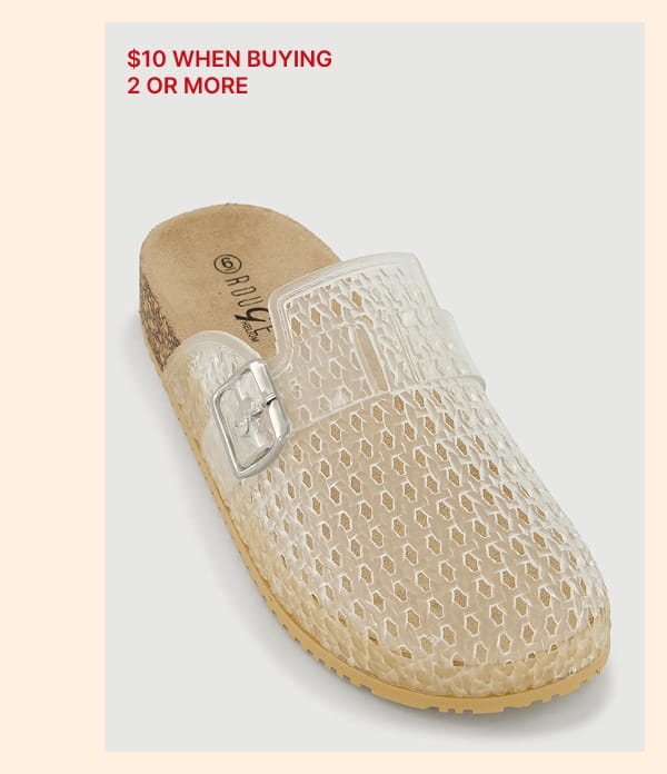 Shop Jelly Buckle Detail Footbed Clogs
