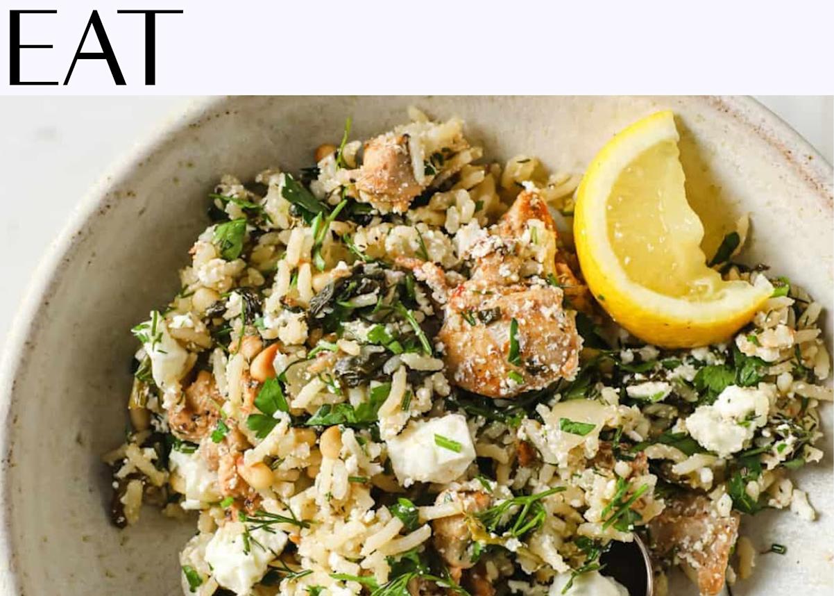 The Defined Dish’s One-Pan Spanakopita-Inspired Skillet 