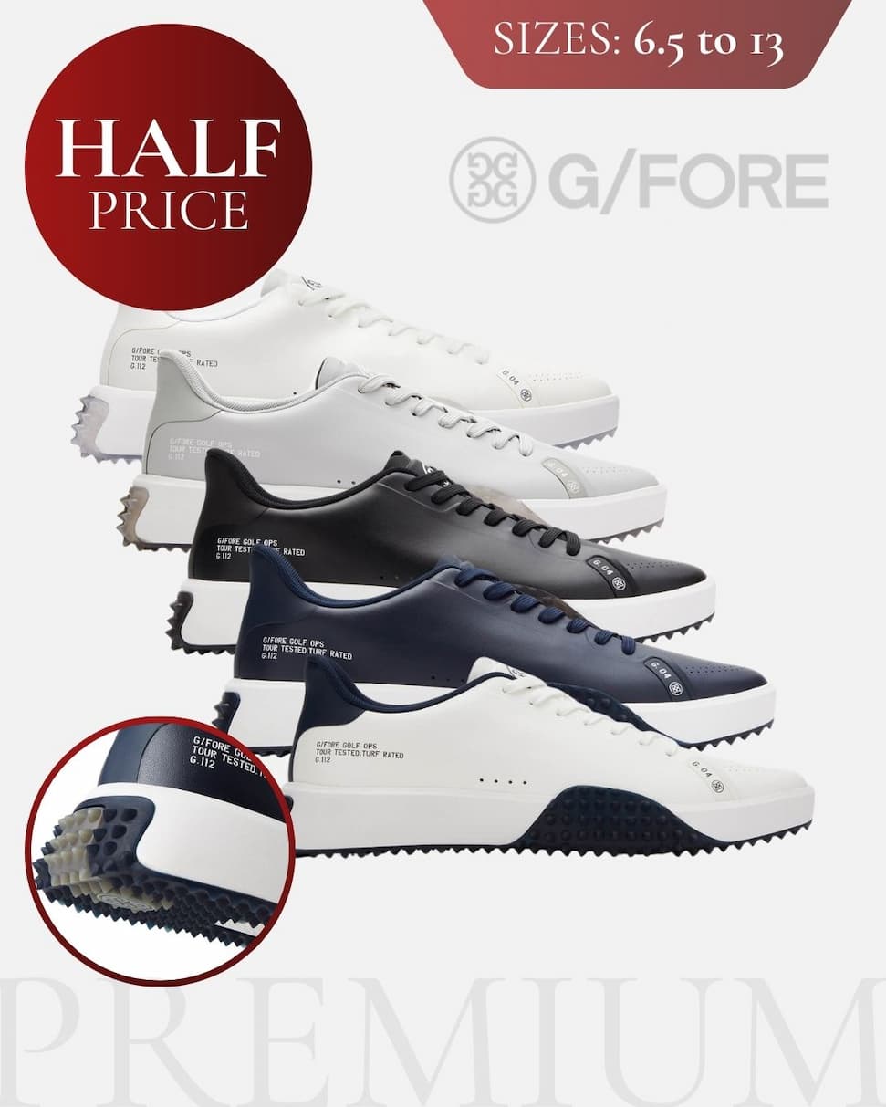 G/Fore Mens G.112 Waterproof PU Leather EVA Midsole Spikeless Golf Shoes