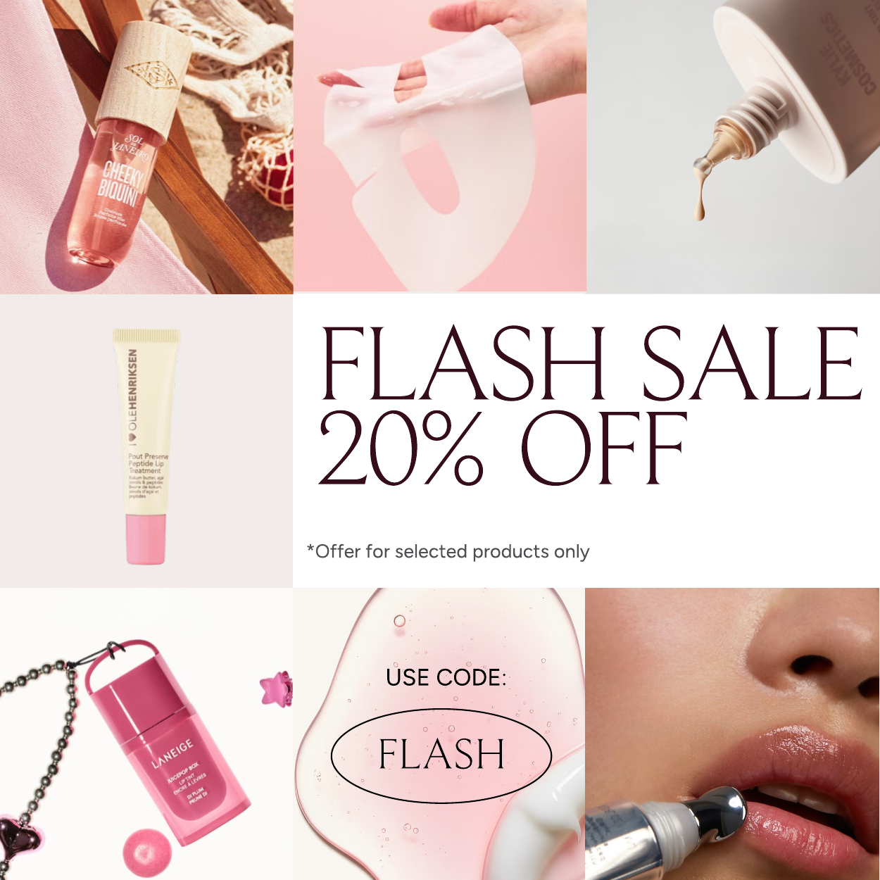 20 PERCENT OFF SELECTED CODE FLASH