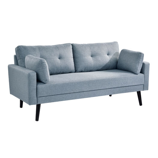 Malone Light Gray Tufted Track Arm Sofa