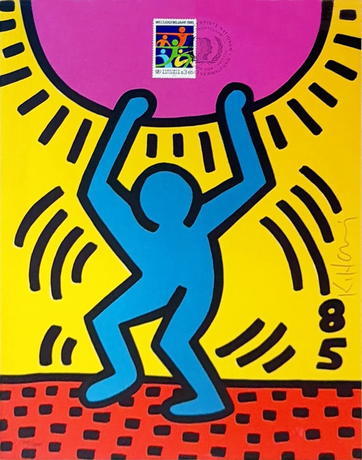 Keith Haring, International Youth Year, 1985