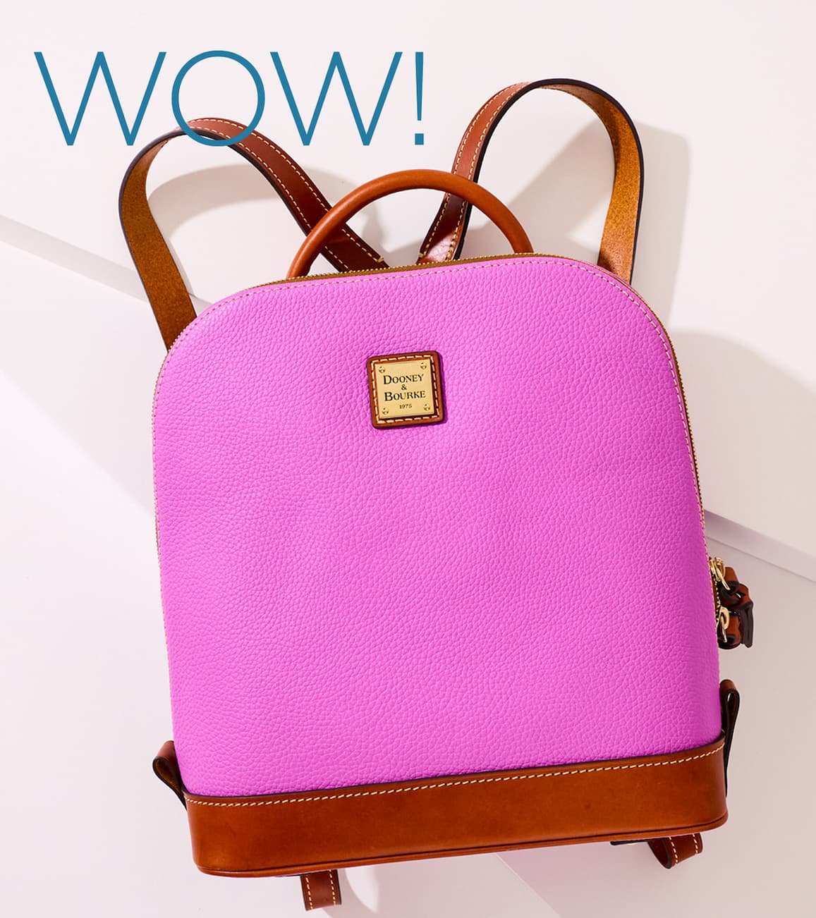 The Pebble Grain Leather Zip Pod Backpack