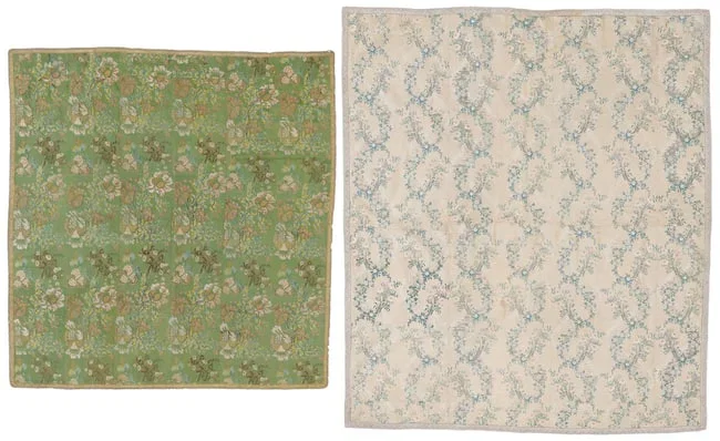 Two French Silk Brocade Covers, c. 1740