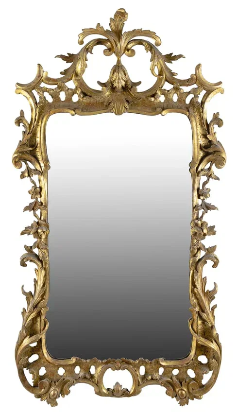 GEORGE III ROCOCO GILT MIRROR England, Late 18th Century Height 48