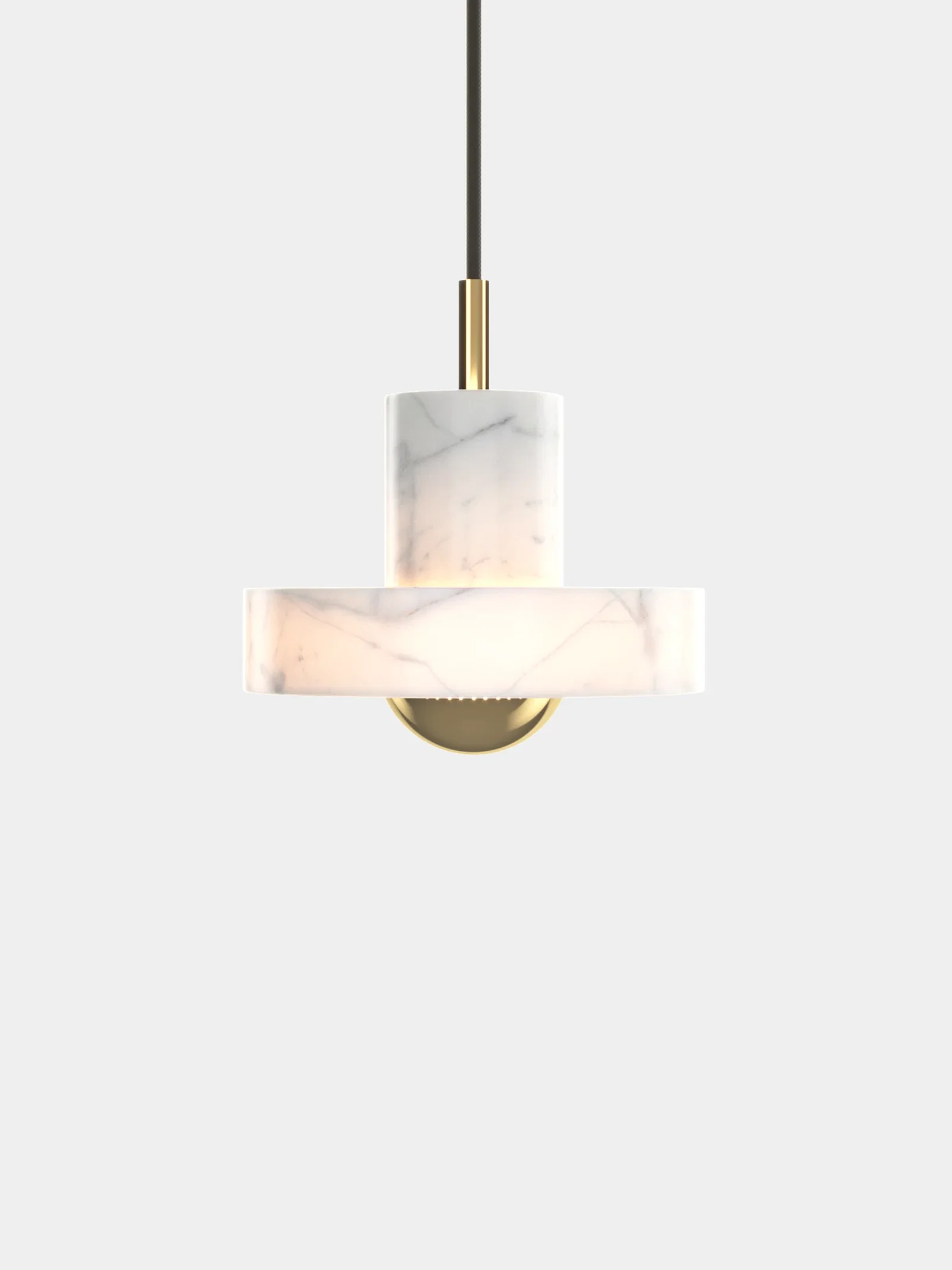 Image of Stone Small Pendant | Gold (US)