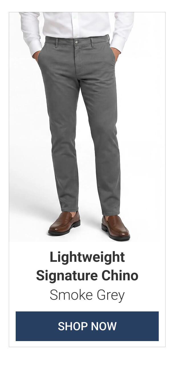 Smoke Grey Lightweight Signature Chino