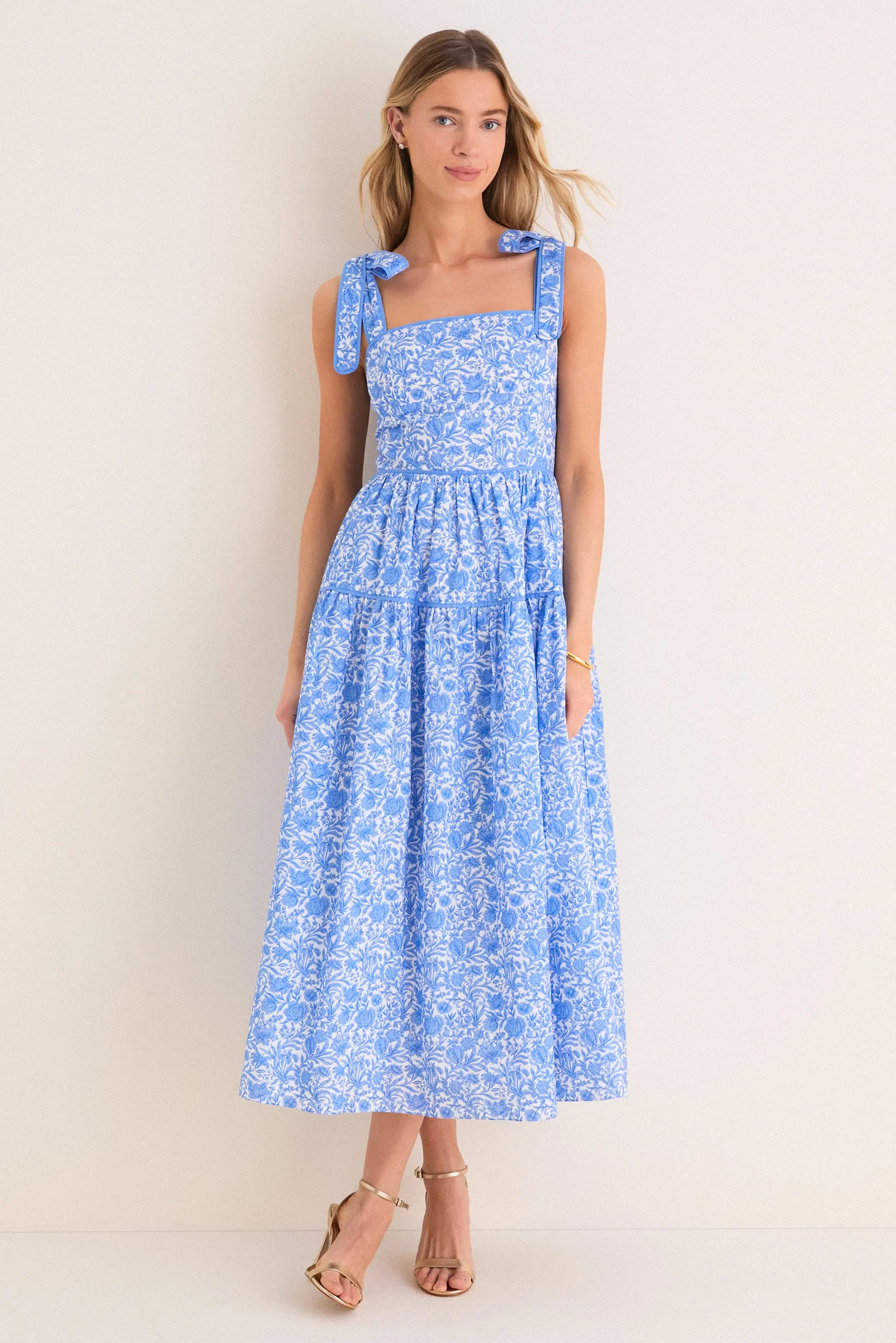 Image of Chinoiserie Floral Julie Maxi Dress