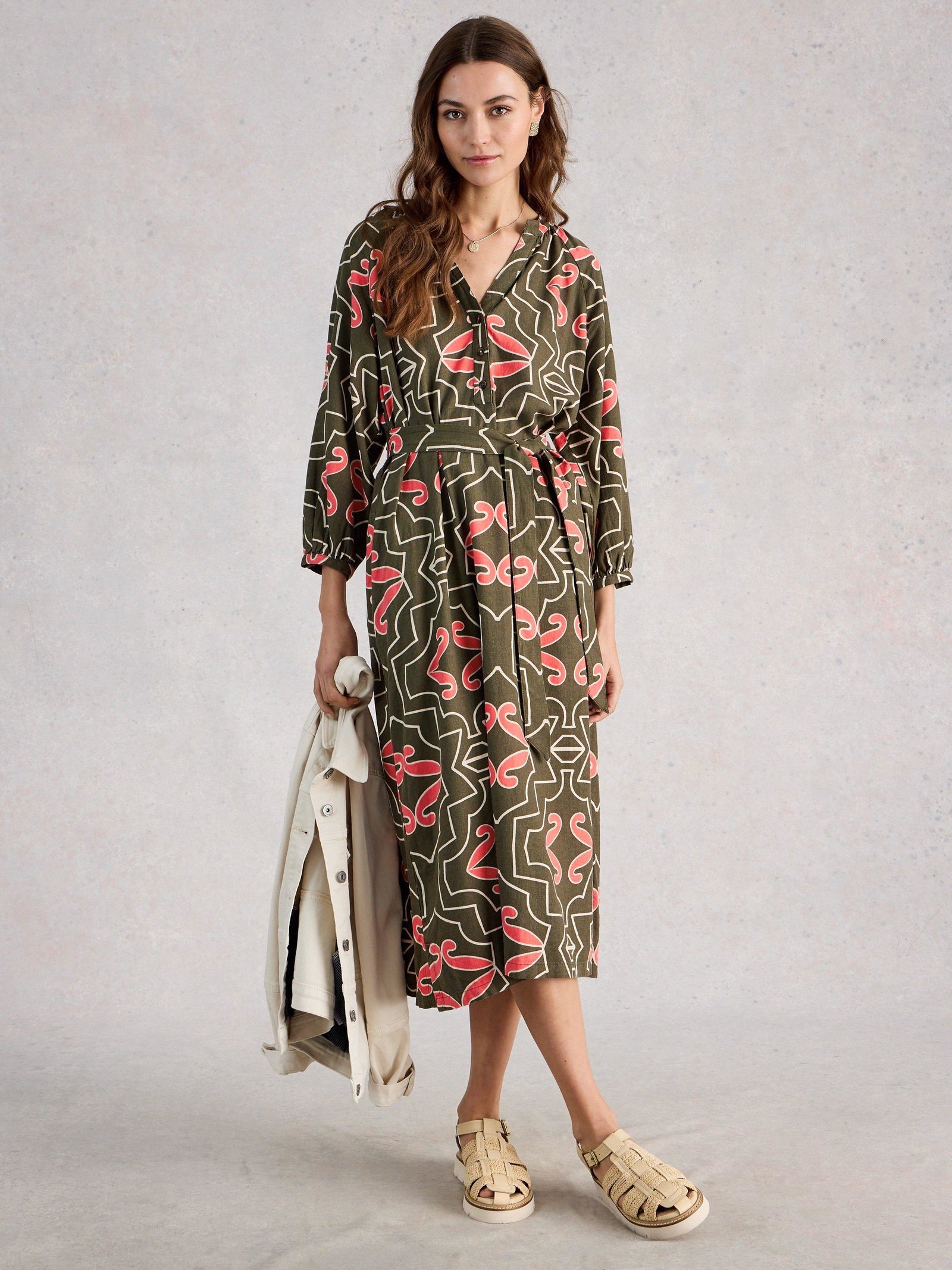 Shop Tobi Linen Blend Dress