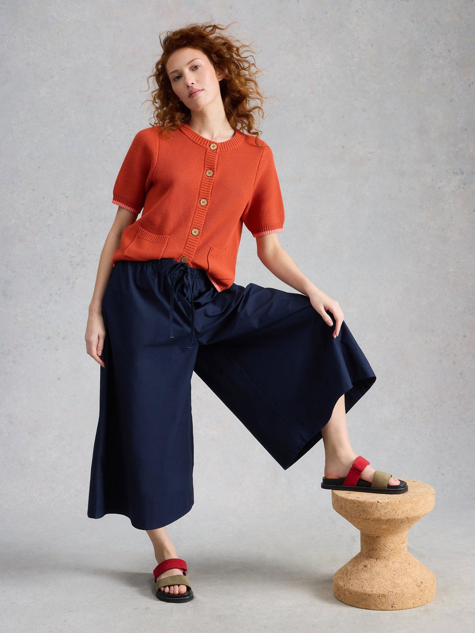 Lauryn Poplin Wide Leg Crop