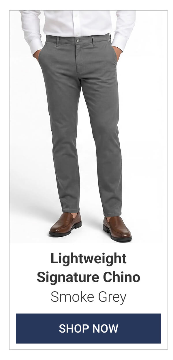 Smoke Grey Lightweight Signature Chino