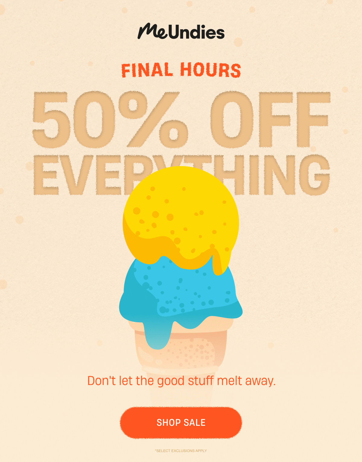 MeUndies | FINAL HOURS | 50% off Everything | Shop Sale