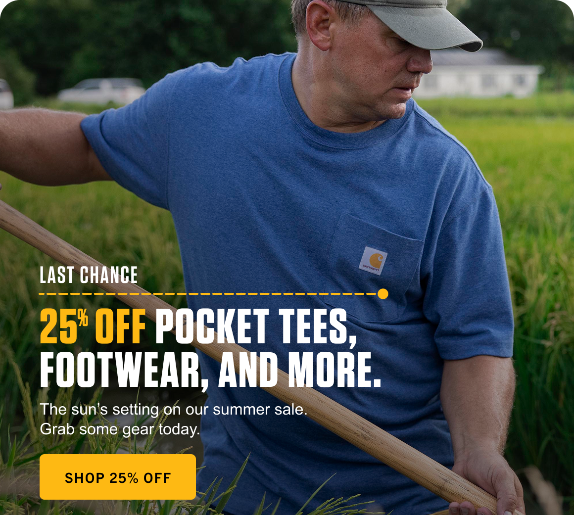 Last Chance: 25% off Pocket Tees and Select Accessories