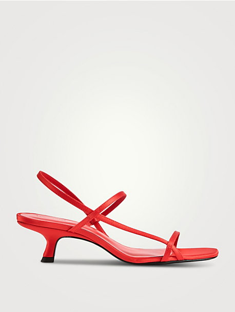 Serenity Bare Satin Slingback Sandals