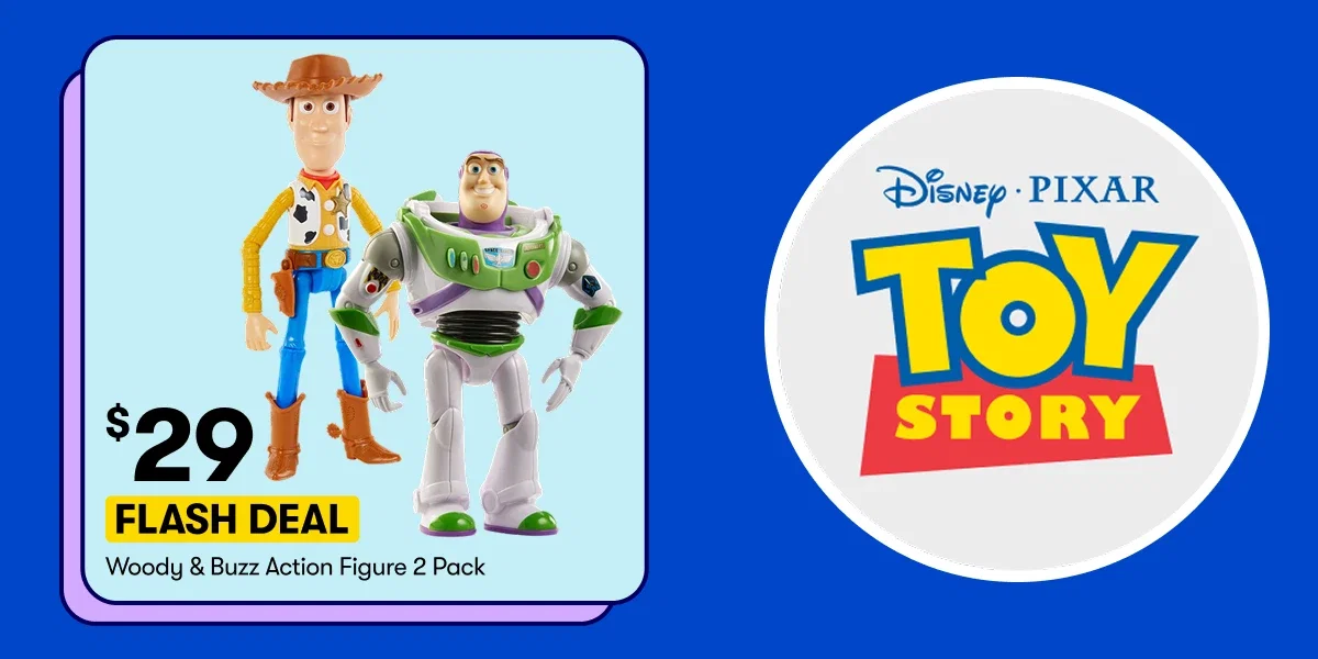 FLASH DEAL | Woody and Buzz Action Figure Toys 2 Pack $29